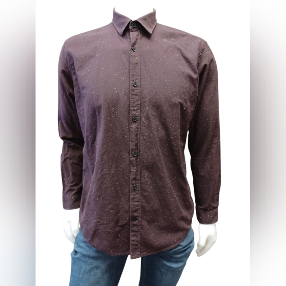 Frank And Oak EUC Burgundy Button Down Size Large